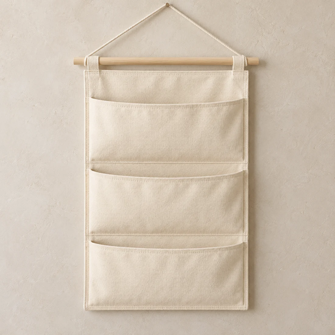 Canvas wall pocket
